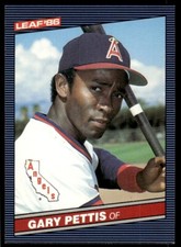1986 Leaf Baseball Card Gary Pettis California Angels #84