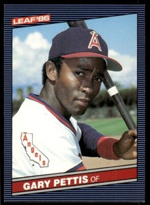 1986 Leaf Baseball Card Gary Pettis California Angels #84