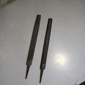 2 Files NICHOLSON  flat  2 nd cut & half moon smooth  10" long OAL - Picture 1 of 9