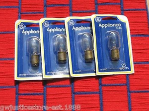 Box of 4 APPLIANCE SEWING MACHINE T8 vacuum 25T8 LIGHT BULB 25w Exit Sign Ba15d - Picture 1 of 10