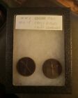 WWI Infantry And Artillery Collar Pins With Riker Box
