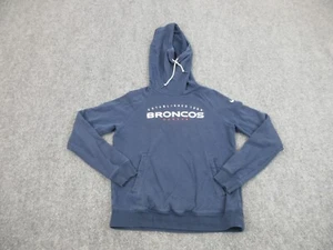 Denver Broncos Sweater Womens Adult Medium Blue Logo Hoodie NFL Football Nike - Picture 1 of 12