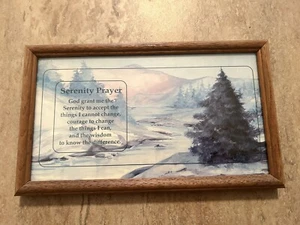 5.5” x 9.5” Dicksons “Serenity Prayer” Wood Picture Frame Made in U.S.A. - Picture 1 of 4