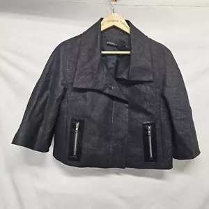 Development by Erica Davies Blazer Size 4 Jacket Crop womens Shimmer - Picture 1 of 3