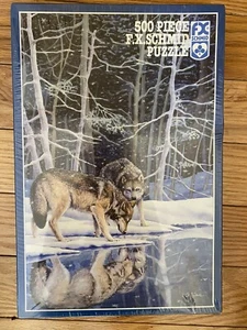 Brand New F.X. Schmid 500pc Puzzle Wolves Companions 17.5X13.5” - Picture 1 of 6