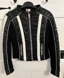 Diesel Females Black and White Fitted Jacket Size L (See description for size)