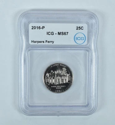 2016-P Washington Quarter ATB Harpers Ferry MS67 ICG *7639 - Image 1 of 4