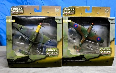 Fuerzas del Valor 1/72 Segunda Guerra Mundial Reino Unido RAF Nº 1 Escuadrón Huracán Británico y Alemán JU87B-2 Foto 1 de 3