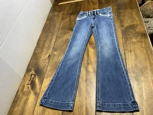 Rock & Roll Denim Girls Trouser Jeans Size 8 Adjustable Waist - Picture 1 of 10