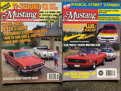 Hot Rod Mustang Magazine- Lot Of 2- July 1989 & November 1990 Cobra Jet Drag Car - Image 1 of 4