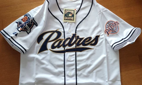 NEW Tag San Diego Padres #19 Tony Gwynn 2patch sewn White SPECIAL EDITION Jersey Cover