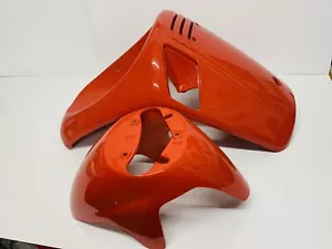 PIAGGIO ZIP SSL 50cc 1996 NOS WERKSEITIG LACKIERT ROT VORDERVERKLEIDUNG UND SCHLAMMSCHUTZ - Bild 1 von 7