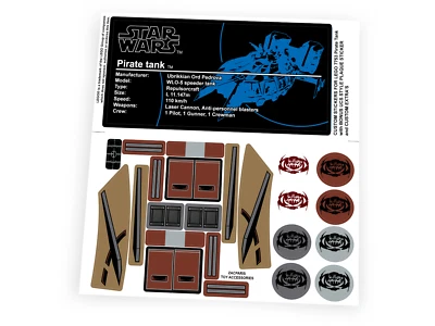 Custom stickers for Star Wars Set 7753 Pirate Tank with Bonus! - Image 1 of 4
