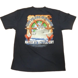 USS Pearl Harbor LSD 52 Large Blue T-shirt Nation's Battle Cry - Picture 1 of 7