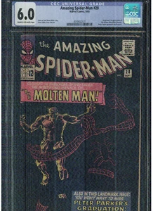 AMAZING SPIDER-MAN #28 CGC 6.0 1ST APPEARANCE & ORIGIN OF MOLTEN MAN 1965 S. LEE - Picture 1 of 3