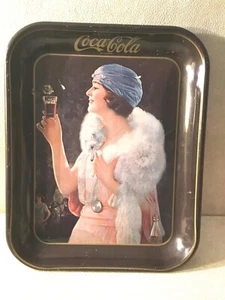 Vintage 1973 remake of 1920s Coca-Cola "Flapper Girl" Serving Tray Coke Tray - Picture 1 of 6