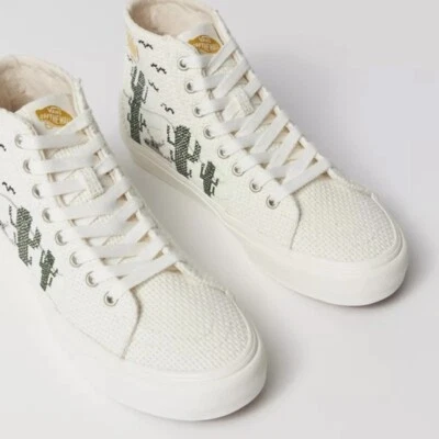Vans Sk8-Hi Tapered Top VR3 Desert Embroidery Sneakers Women Marshmallow 8 NIB - Image 1 of 4