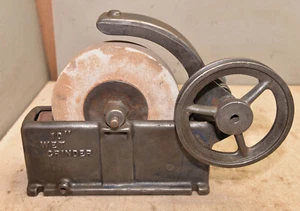 Vintage cast iron bench wet grinder 10" wheel knife maker collectible tool - Picture 1 of 7