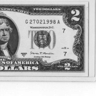 $2 UNCIRCULATED BIRTHDAY NOTE "27021998"; FEBRUARY 27, 1998 - Image 1 of 3