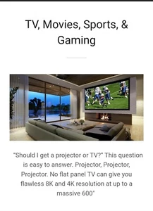 M-Vision LASER 18K SMART PROJECTOR & PROJECTION SCREEN (PROJECTION SIZE "70"-600 - Picture 1 of 9