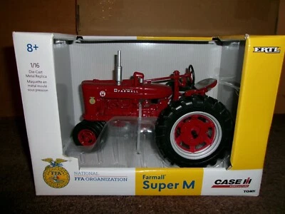 New ERTL 1:16 1/16 diecast  CASE IH Farmall Super M  narrow front  FFA Tractor - Image 1 of 4