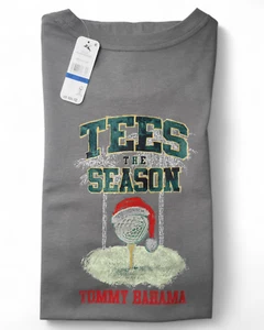 NWT TOMMY BAHAMA Men's Tees The Season Grey Graphic T-Shirt Size XLT - Picture 1 of 6