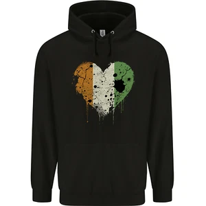 Love Flag Cote d' Ivoire Football Childrens Kids Hoodie - Picture 1 of 3