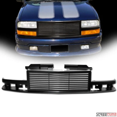 For 98-04 Chevy S10 Blazer/Pickup Matte Blk Horizontal Billet Front Grill Grille Foto 1 de 3