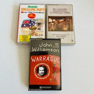 Cassette Bundle x3 John Williamson Australiana Themes Warragul Leonard Teale - Picture 1 of 5