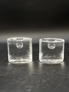 Timo Sarpaneva Iittala Arkipelago Finland Glass Candle Holder Lot 2 - Picture 1 of 14