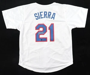 Ruben Sierra Signed Texas Rangers Jersey (AWM) A.L. Runs Batted In Leader 1989 - Picture 1 of 7