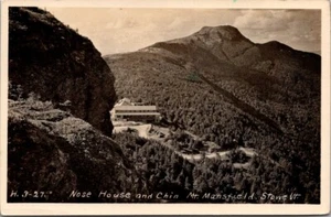 RPPC Stowe VT Vermont Nose House & Chin Mt. Mansfield Vintage Postcard - Picture 1 of 2