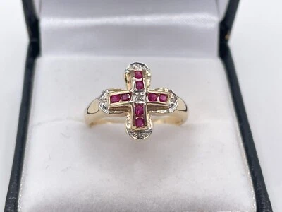 9ct Gold Ruby & Diamond Cocktail Ring. Goldmine Jewellers. - Image 1 of 4