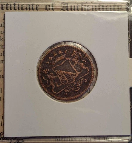 American Colonial Collectible Coin - Certified Authentic Bronze Coin Cover
