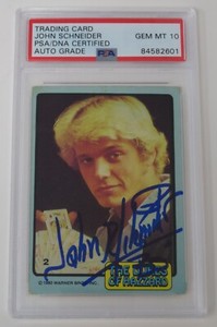 John Schneider DUKES OF HAZZARD Signed 1980 Donruss Rookie Card # 2 PSA 10 Auto
