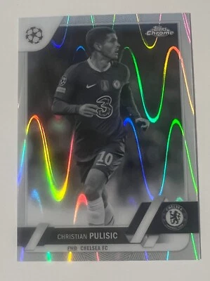 Christian Pulisic 2022-23 Topps Chrome UEFA Black & White Ray Wave Refractor - Image 1 of 2