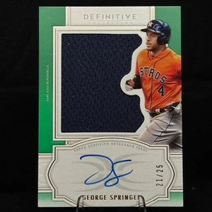 2020 Topps Definitive George Springer Auto Patch /25 - Game-Used Relic - Astros - Bild 1 von 6