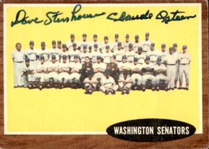 Dave Stenhouse Washington Senators 1962 Topps #206 Autographed Baseball Card - Picture 1 of 2
