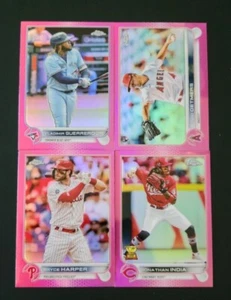 2022 Topps Chrome PINK REFRACTORS with Rookies You Pick the Card - Picture 1 of 3