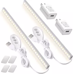 2-Pack Dimmable LED Under Cabinet Lights, USB Powered, for Closet & Work Tables, - Picture 1 of 7