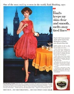 Anuncio impreso {Pond's Cold Cream 1961 página completa revista grande 10,5"x13,5" - Imagen 1 de 1