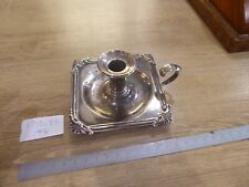 RARE ANTIQUE GEORGIAN SOLID STERING SILVER CHAMBER STICK DATES 1815