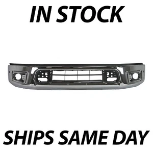 NEW Chrome - Front Bumper Face Bar Assembly for 2017-2019 Nissan Titan w/ Park - Picture 1 of 9