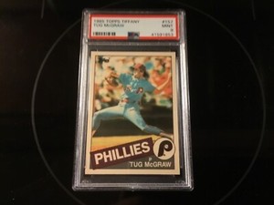 1985 Topps Tiffany #157 Tug McGraw Baseball Card PSA 9