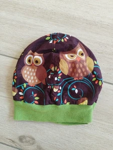 Baby wende Mütze Diy Selbstgenäht Eulen - Bild 1 von 2