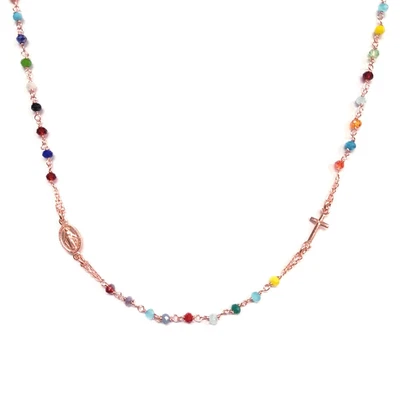 Linea Italia Gioielli - Collana Rosario Girocollo per Donna in Argento 925 Placc - Immagine 1 di 4