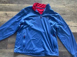 Maglione maglia media Vineyard Vines uomo performance blu 1/4 zip - Foto 1 di 6