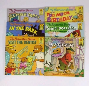 80's/90's Berenstain Bears First Time Books Lot Of 6 Slumber Party In The Dark - Picture 1 of 14