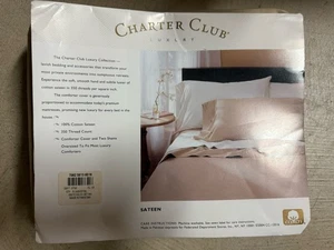 Charter Club Damast 3-teiliges King Bettwäscheset 350 TC 2 Kissenbezüge aus Originaltasche - Bild 1 von 3
