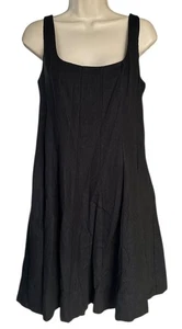 Bailey 44 Damen Leinenmischung Kleid mit Reißverschluss hinten ärmellos gefüttert Gr. 8 schwarz - Bild 1 von 9